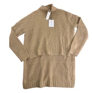 NWT Anthropologie Project Naadam Hi low Poncho Sweater in Carmel size small